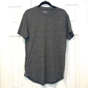 WTWO2 Mens Gray Shortsleeve Shirt Tee Zip